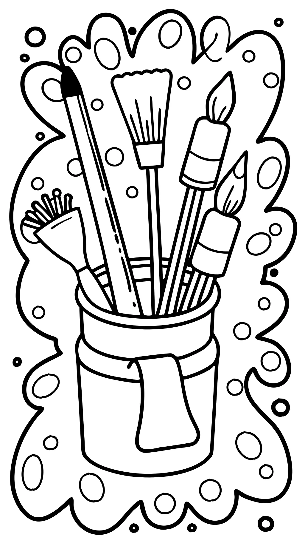 paint brush coloring page